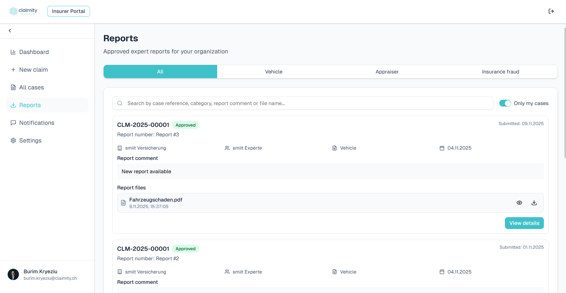Report and closure – standardized documents
